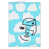 Retro Stewardess Card