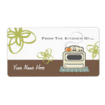 Retro Stove Modern Kitchen From The Kitchen Of... Custom Shipping Label