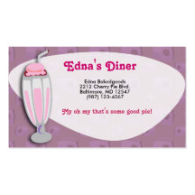Retro Strawberry Milkshake Business Cards