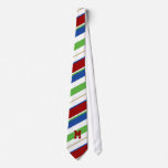 retro striped monogram tie
