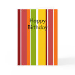 Retro Stripes Birthday Card