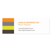 Retro stripes orange creative professional small business card