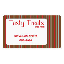 Retro Stripes Rounded Frame Business Card