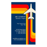 retro stripes travel business card templates