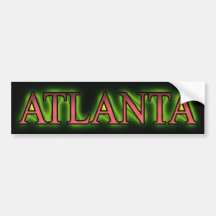 RETRO STYLE ATLANTA BUMPER STICKERS