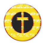 RETRO STYLE CROSS MAGNET