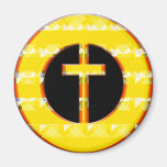 RETRO STYLE CROSS MAGNET