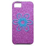 Retro Style Flower  - Blue & Purple iPhone 5 Case