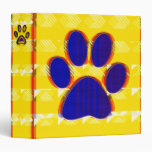 RETRO STYLE PAW PRINT BINDER