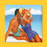 Retro Summer Lovers magnets