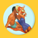 Retro Summer Lovers magnets