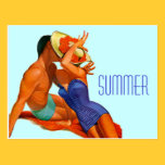 Retro Summer Lovers postcards