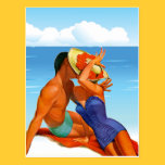 Retro Summer Lovers postcards