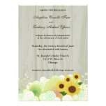 Retro Sunflower Formal Wedding Invitation