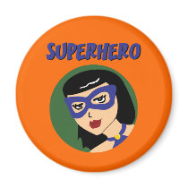 Retro Superhero Fridge Magnet