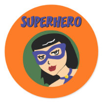 Retro Superhero Stickers