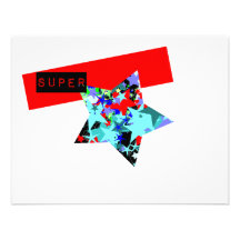 Retro Superstar In Day-Glo Invitation