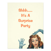 Retro Surprise Party For Any Occasion Invitations