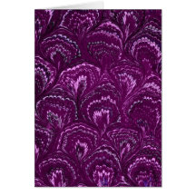Retro Swirls Amethyst Purple Greeting Card