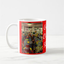 Rétro tasse de client de rayons de magasin d'épice