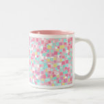 Rétro tasse en pastel de carrés