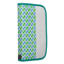 Retro Teal Blue Pattern Smartphone Folio planners