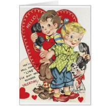 Retro Teen Valentine's Day Card