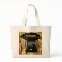 Retro telephone tote bag