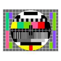 'Retro television' postcard