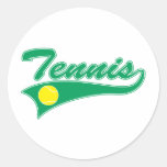 Retro Tennis Round Sticker