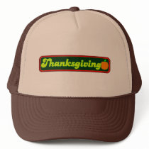 Retro Thanksgiving Decal Trucker Hat