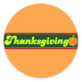 Retro Thanksgiving Decal Round Stickers