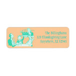Retro Thanksgiving Dinner Return Address Labels