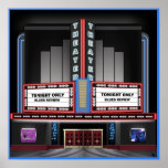 Retro Theatre Poster posters