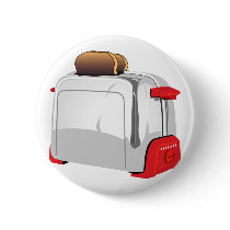 Retro Toaster Pinback Button