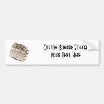 Retro Toaster - Orange Bumper Sticker