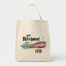 Retro Trailer Just Hitched Tote Bag