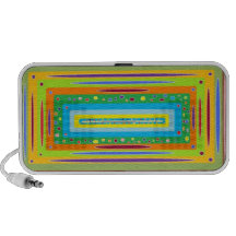 Retro trippy notebook speaker