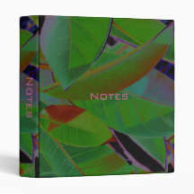 Retro Tropical Fabric 3 Ring Binder