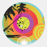 Retro Tropix Business Stickers