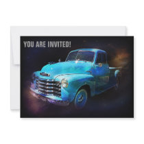 Retro Truck is Out of This World Invitations