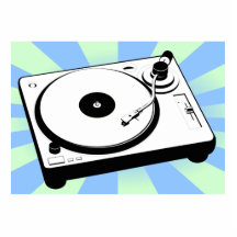 Retro Turntable Photo Cut Outs