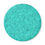 Retro Turquoise Boomerang Magnets