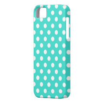 Retro Turquoise Polka Dots iPhone 5s Case