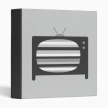 Retro TV 3 Ring Binder