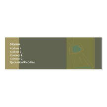 Retro TV Alien - Skinny Business Cards