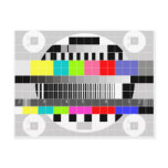 Retro TV multicolor signal test pattern