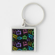 Retro TVs Keychain