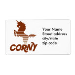 Retro Unicorn Personalised Shipping Labels