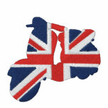 Retro Union Jack Scooter Embroidered Polo shirts